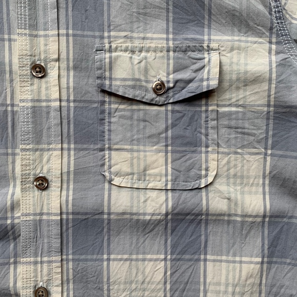 Men's Gap Light Blue & Tan Button Down Shirt, M - Picture 3 of 4